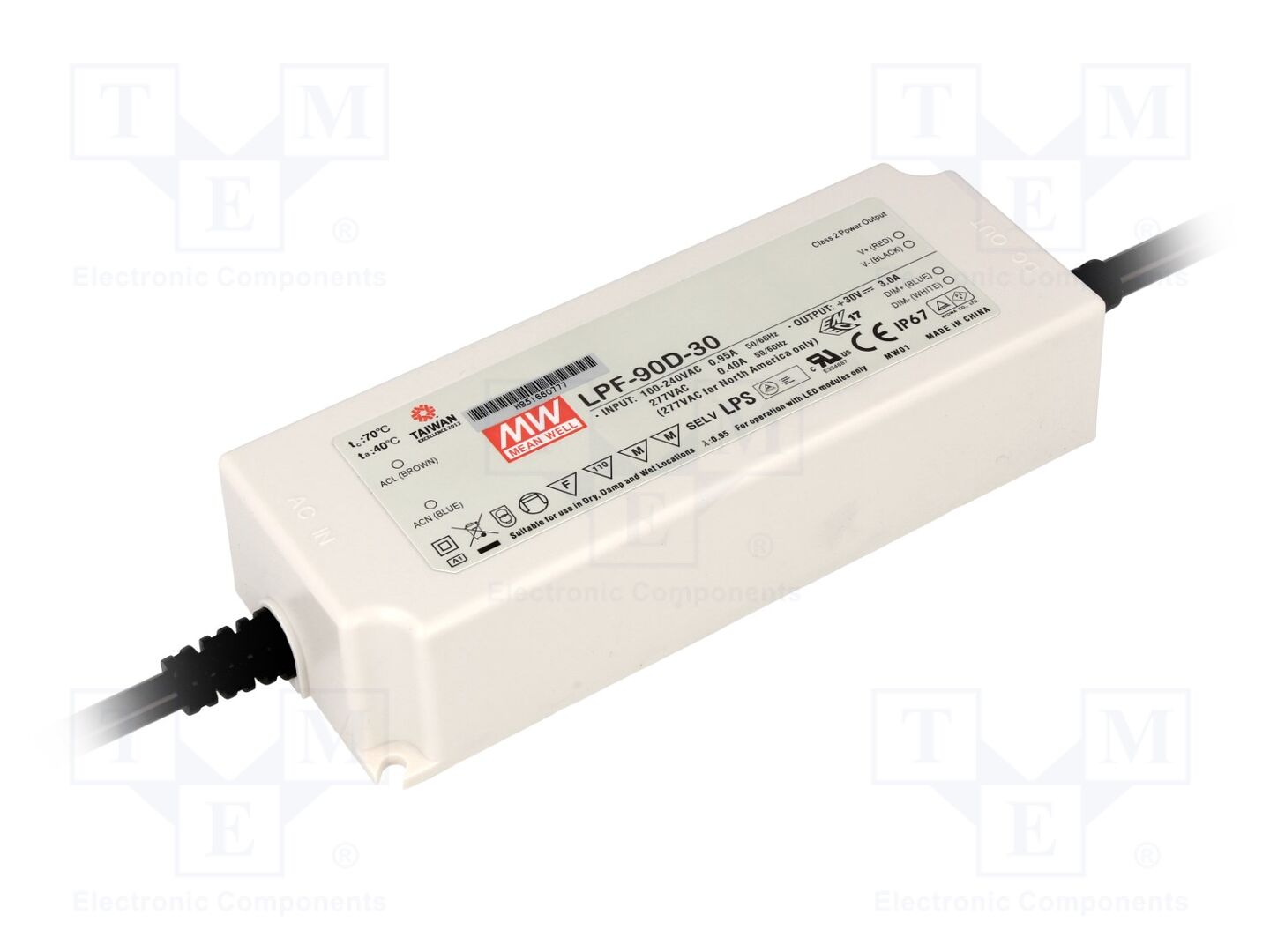 MEAN WELL LPF-90D-30 LED-virtalähde 90W 30VDC 3A