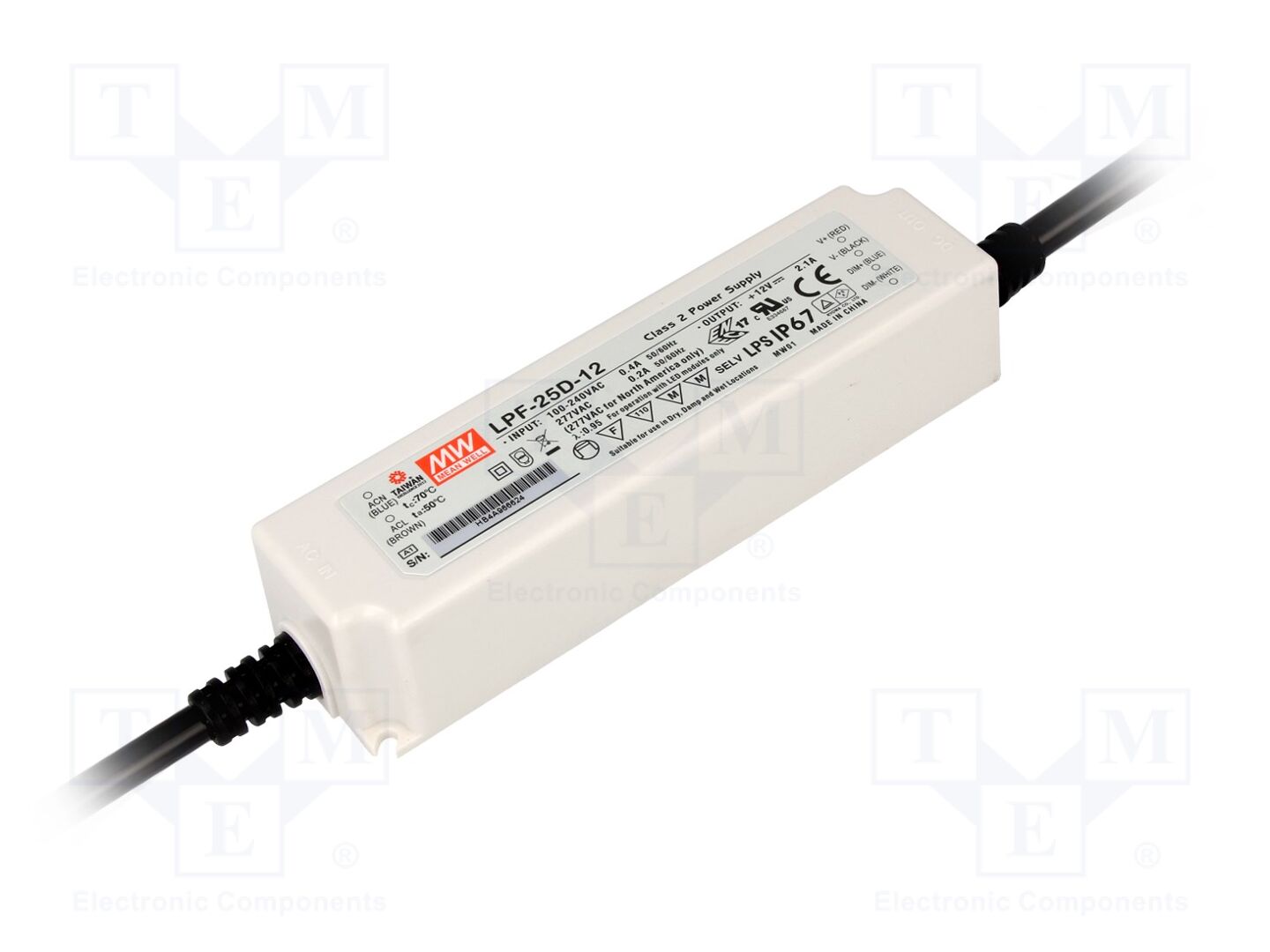 MEAN WELL LPF-25D-12 LED-verkkolaite 25,2W 12VDC 2,1A
