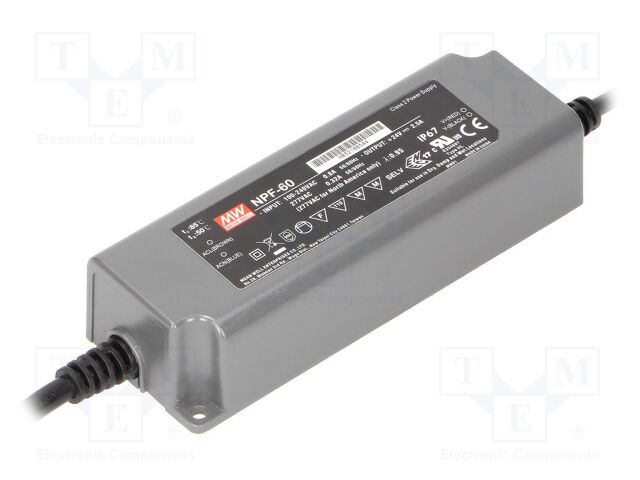 MEAN WELL NPF-60-30 LED-verkkolaite 60W 30VDC 2A