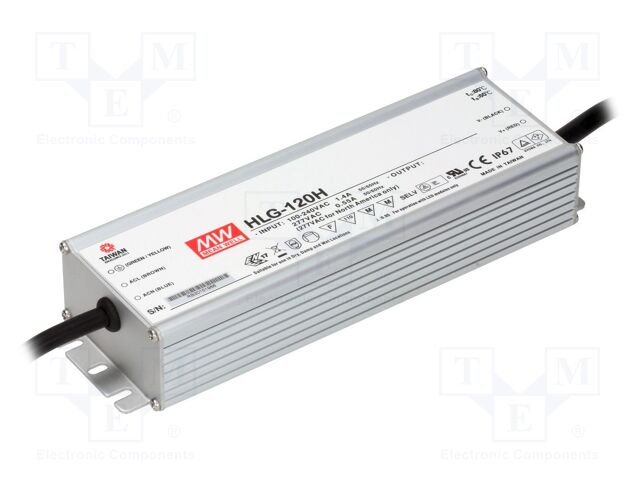 MEAN WELL HLG-120H-20 LED-verkkolaite 120W 20VDC 6A