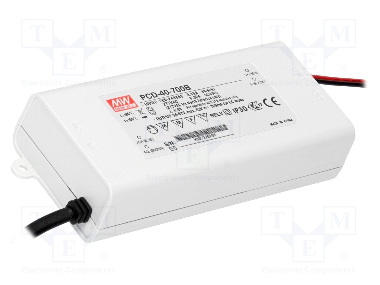 MEAN WELL PCD-40-700B LED-virtalähde 39,9W 700mA 34-57VDC