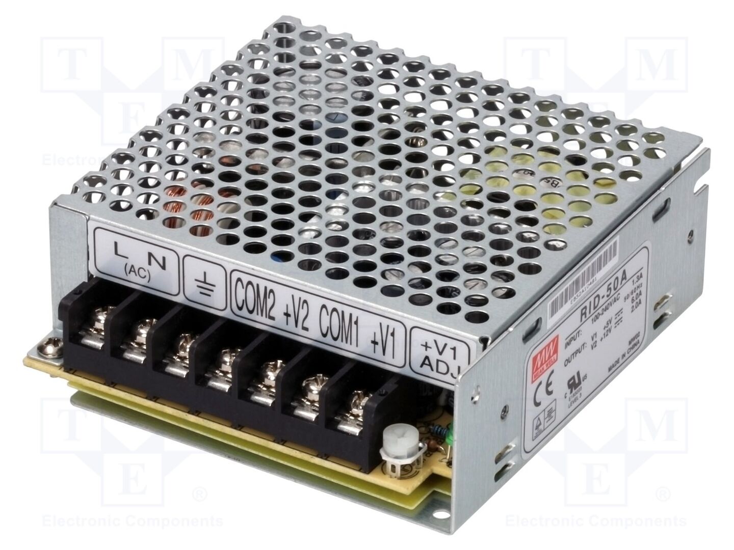 MEAN WELL RID-50A Sisäänrakennettu kytkentäsähkölaite 54W 5VDC