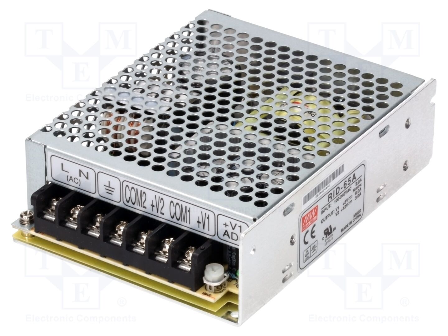 MEAN WELL RID-65A Sisäänrakennettu kytkentäsähkönsyöttö 66W 5VDC
