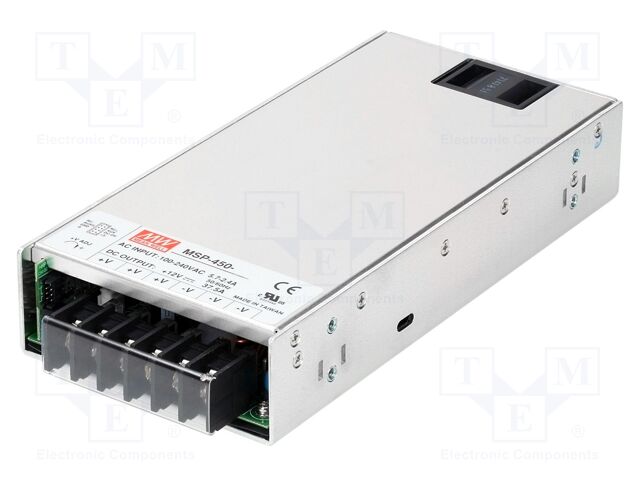MEAN WELL MSP-450-7.5 Sisäänrakennettu kytkentävirtalähde 450W 7.5VDC