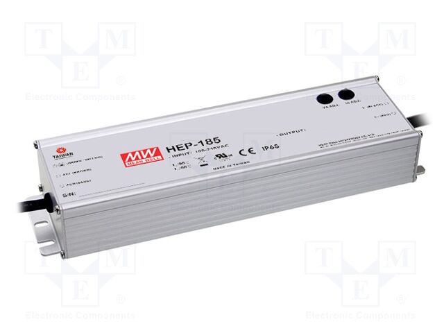 MEAN WELL HEP-185-24A Sisäänrakennettu kytkentäsähkönsyöttö 187,2W 24VDC