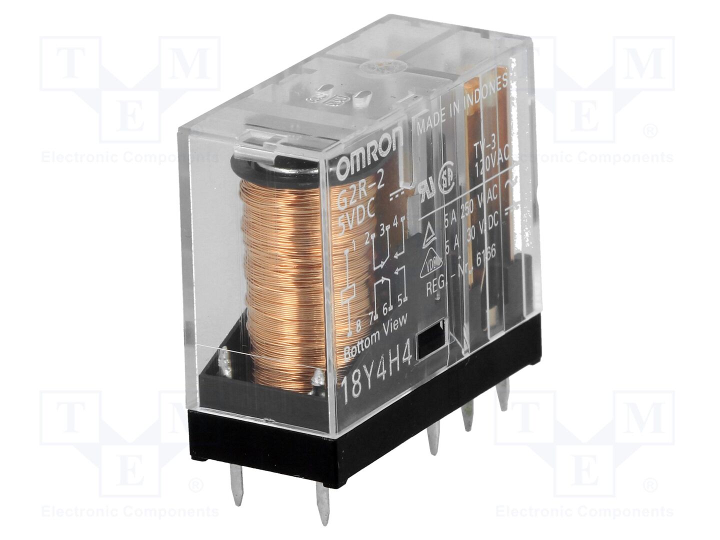 OMRON Electronic Components G2R-2-5DC Sähkömagneettinen rele 5VDC