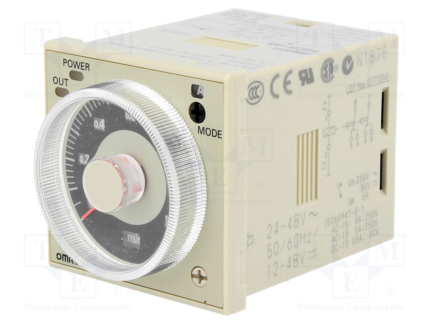OMRON H3CR-A8/24AC/DC Analoginen ajastin 0,05s-300h