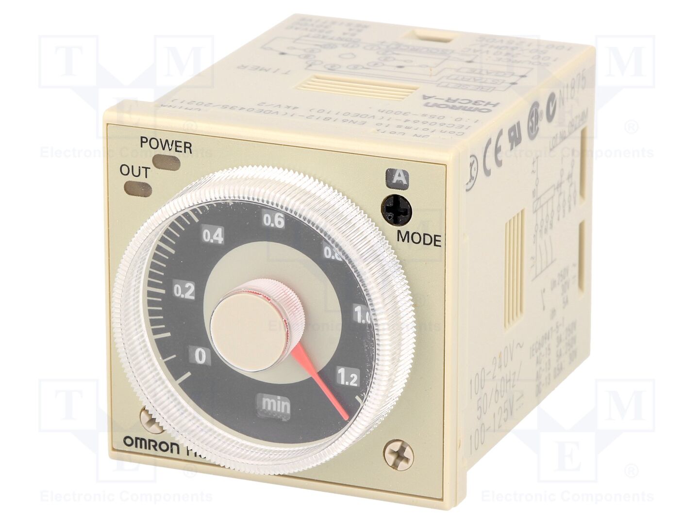 OMRON H3CR-A100-240AC Analoginen ajastin 0,05s÷300h