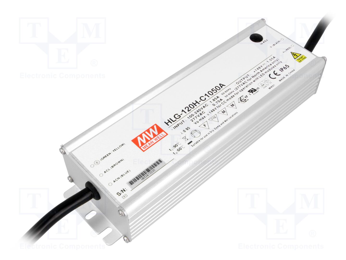 MEAN WELL HLG-120H-C1050A LED-virtalähde 155W 74-148VDC 525-1050mA