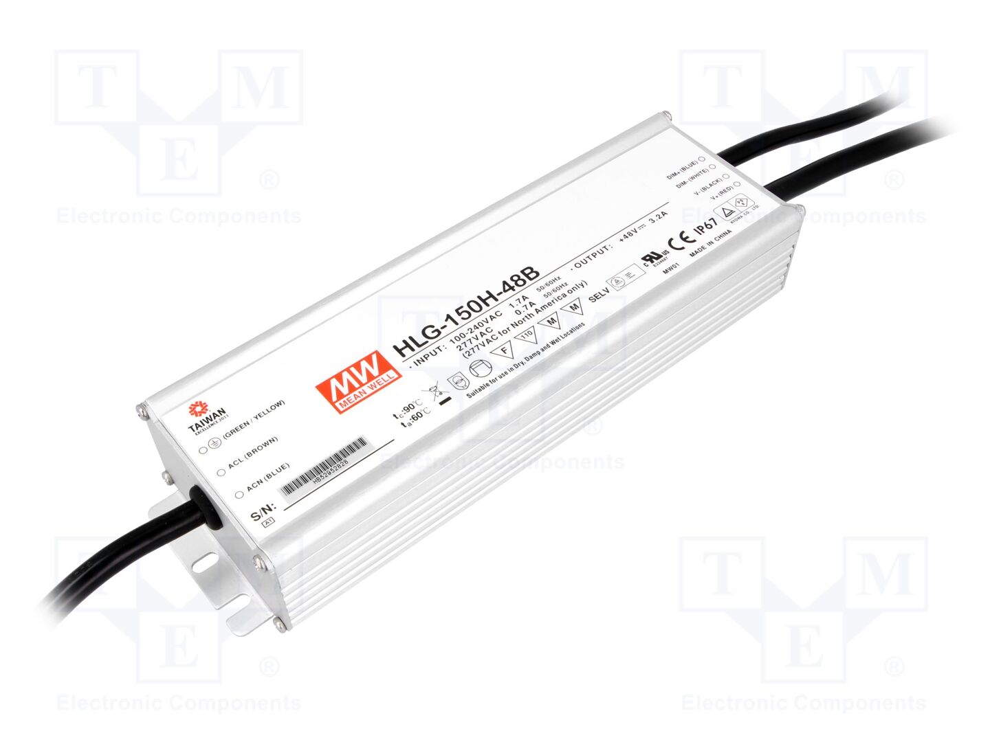 MEAN WELL HLG-150H-48B LED-virtalähde 151W 48VDC 3.2A