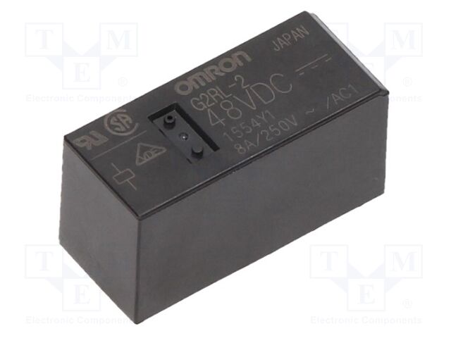 OMRON Electronic Components G2RL-2-48DC Sähkömagneettinen rele 48VDC