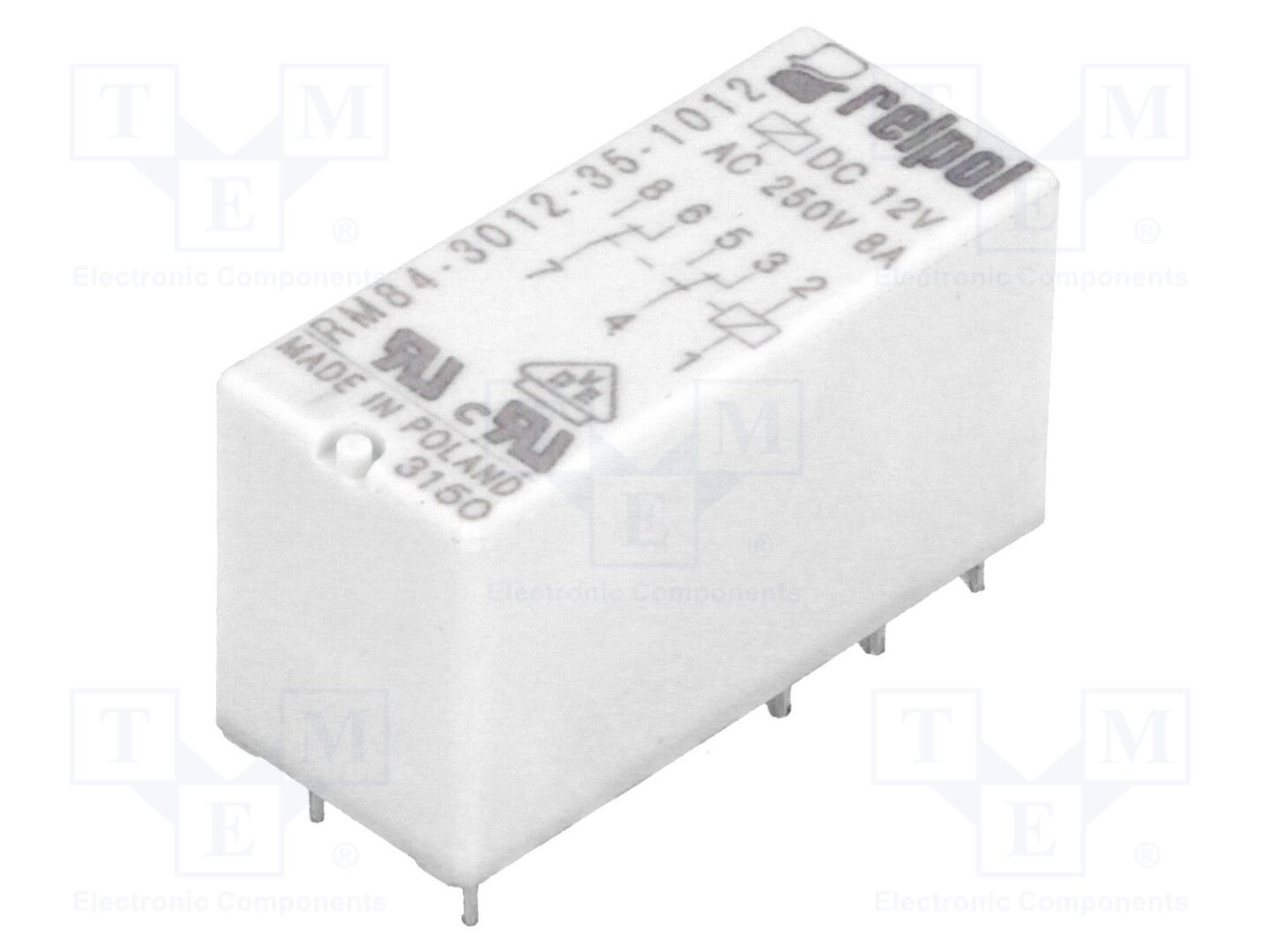 RELPOL RM84-3012-35-1012 Sähkömagneettinen rele 12VDC