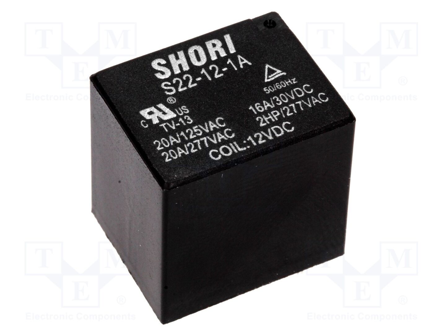 SHORI ELECTRIC S22-12-1A Sähkömagneettinen rele 12VDC (50 kpl erä)