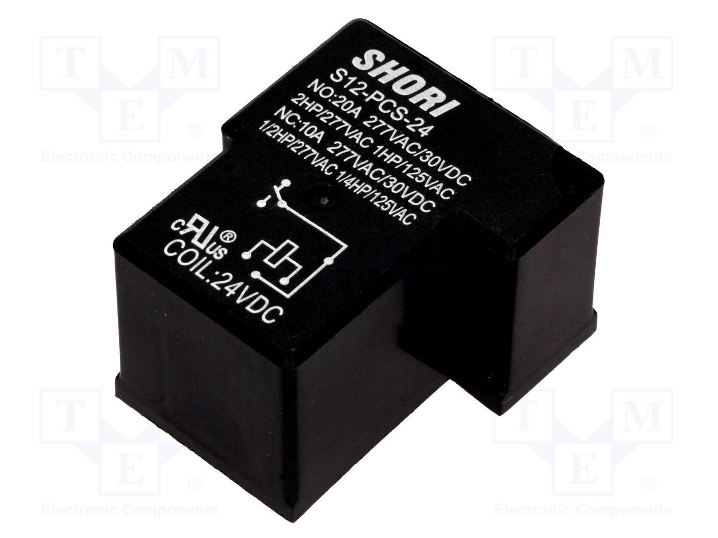 SHORI ELECTRIC S12-PCS-24 Sähkömagneettinen rele 24VDC (50 kpl erä)
