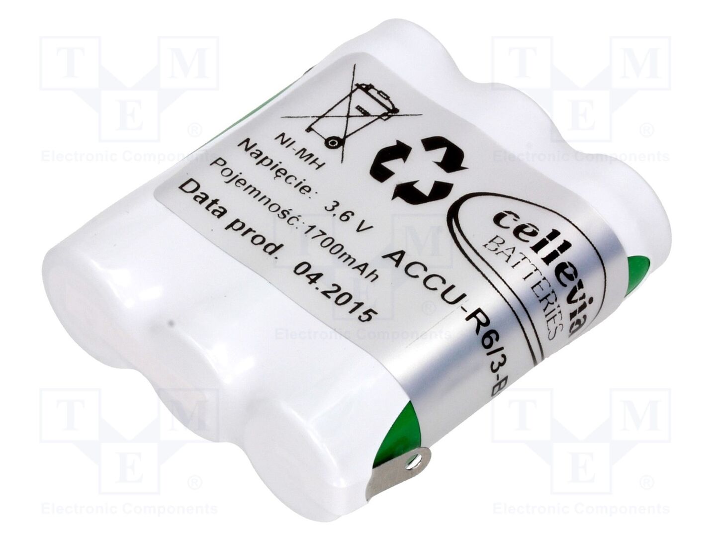 CELLEVIA BATTERIES ACCU-R6/3-B17 Ladattava akku 3.6V 1700mAh
