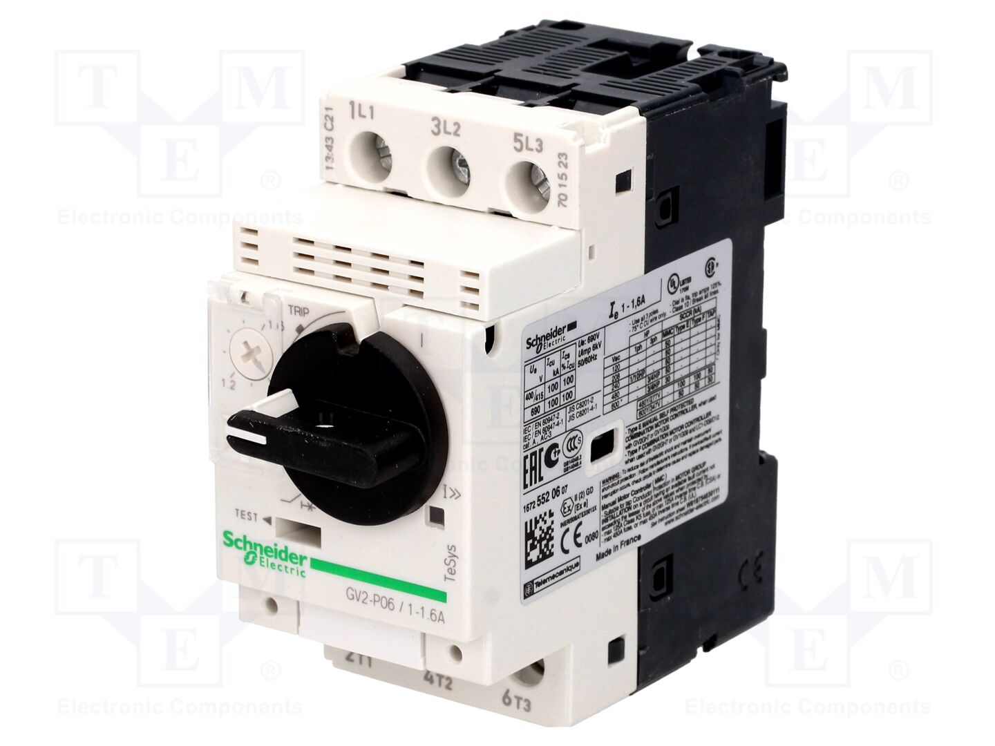 SCHNEIDER ELECTRIC GV2P06 Moottorisuojakytkin 0.37/0.55kW