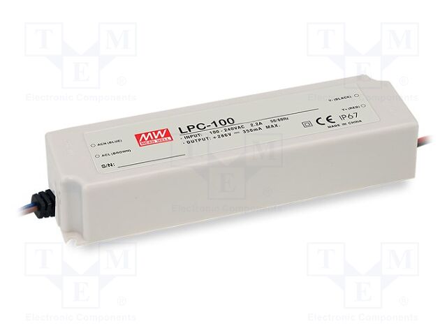 MEAN WELL LPC-100-1400 LED-verkkolaite 100,8W 36-72VDC 1400mA
