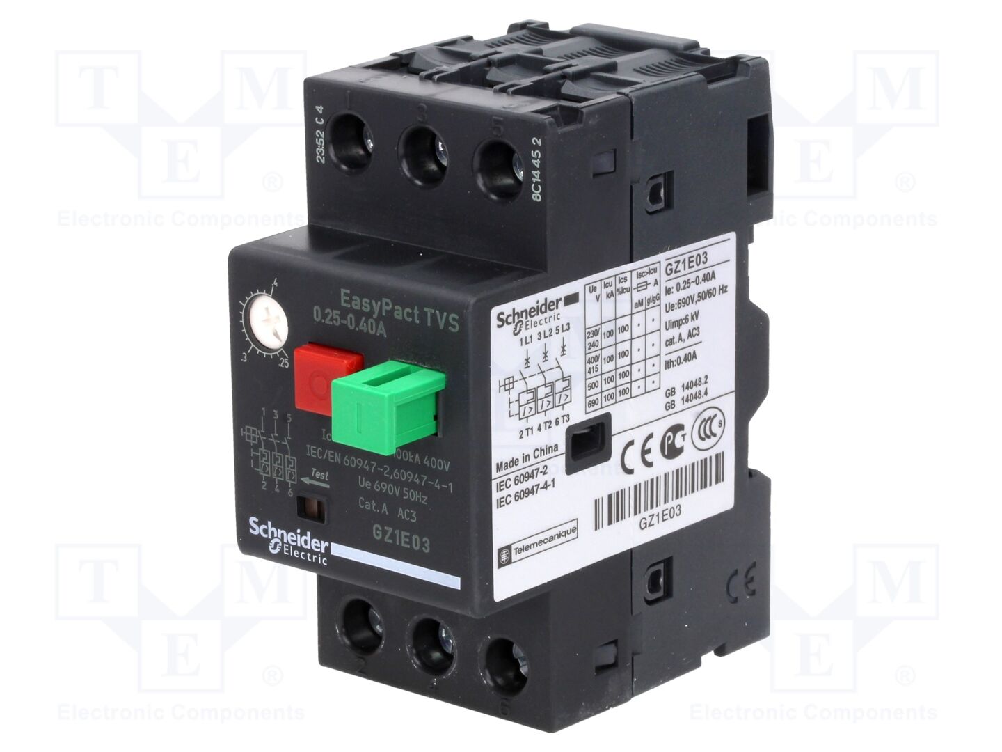 SCHNEIDER ELECTRIC GZ1E03 Moottorinsuojakatkaisija 0.09kW
