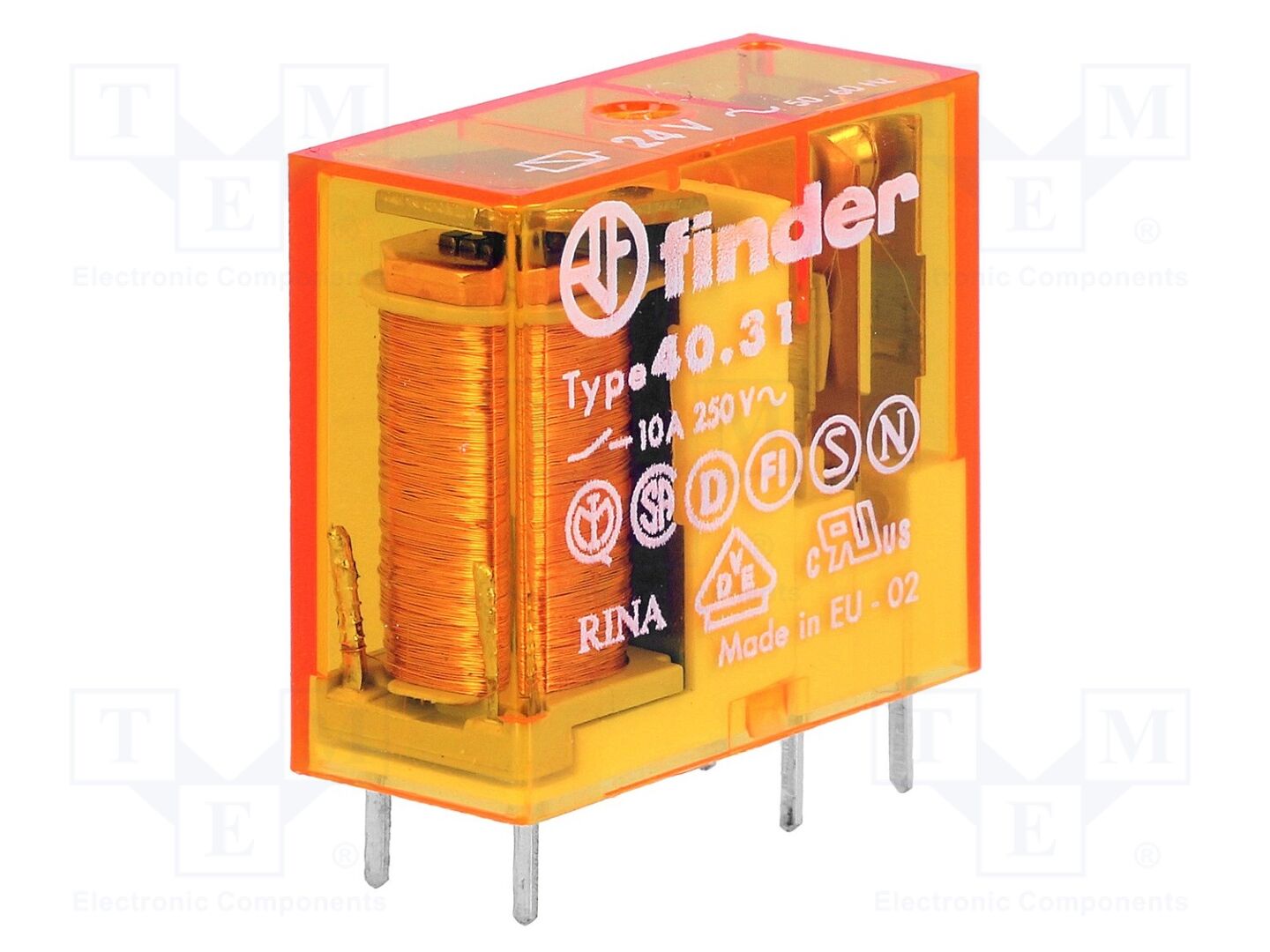FINDER 40.31.8.024.000 Sähkömagneettinen rele 24VAC