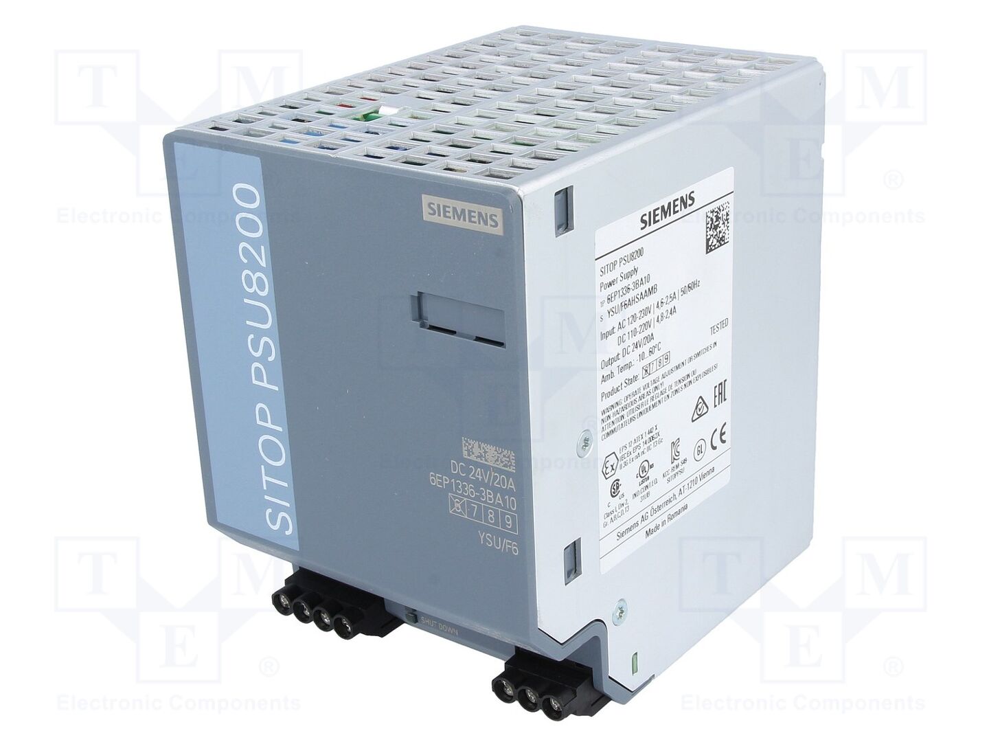 SIEMENS 6EP1336-3BA10 DIN-kiskoon asennettava kytkentävirtalähde 480W 24VDC