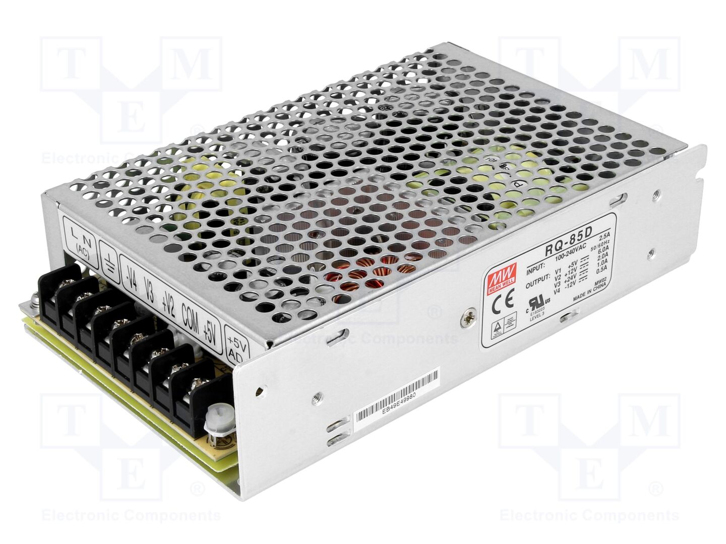 MEAN WELL RQ-85D Sisäänrakennettu kytkentäsähkönsyöttö 84W 5VDC
