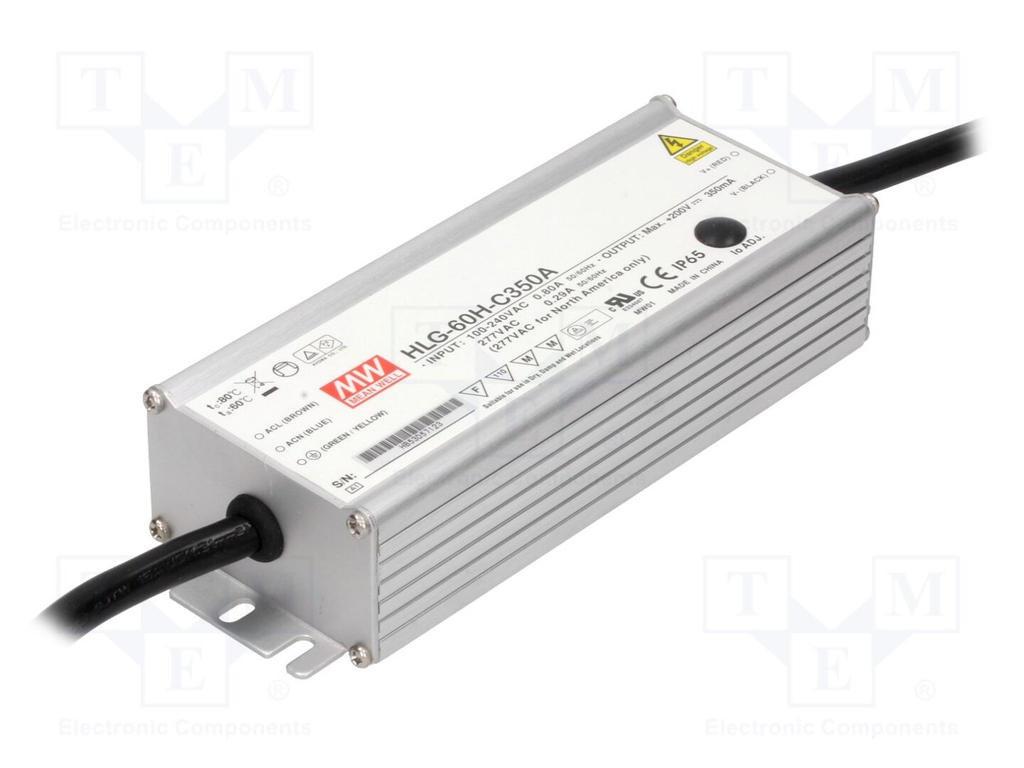 MEAN WELL HLG-60H-C350A LED-virtalähde 70W 100-200VDC 210-350mA IP65