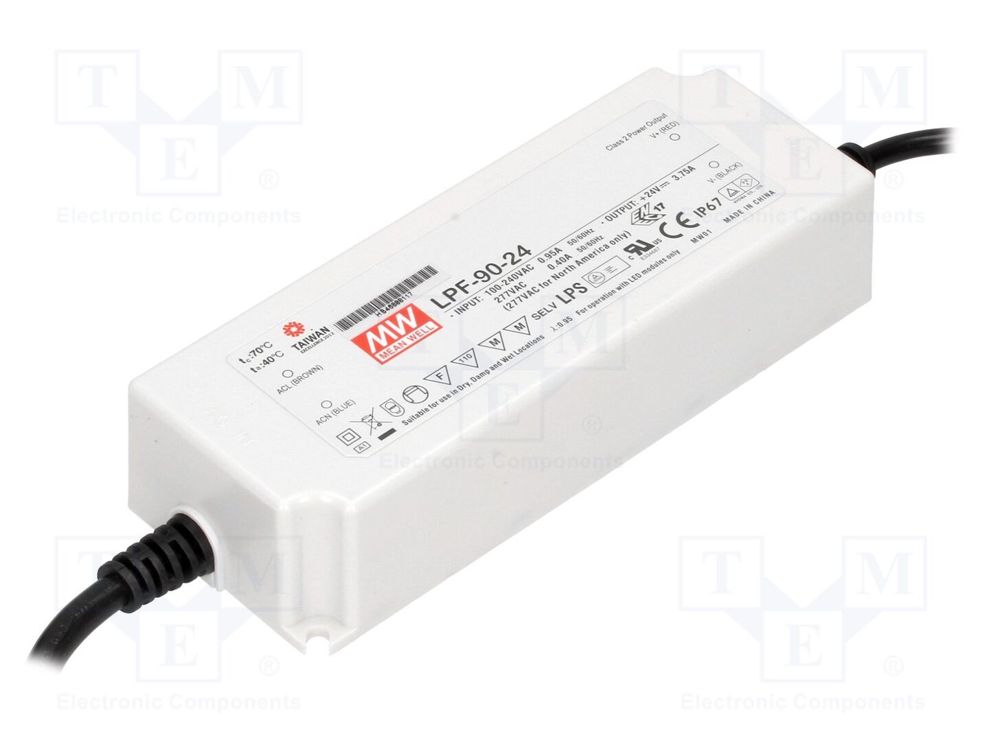 MEAN WELL LPF-90-24 LED-virtalähde 90W 24VDC 3.75A