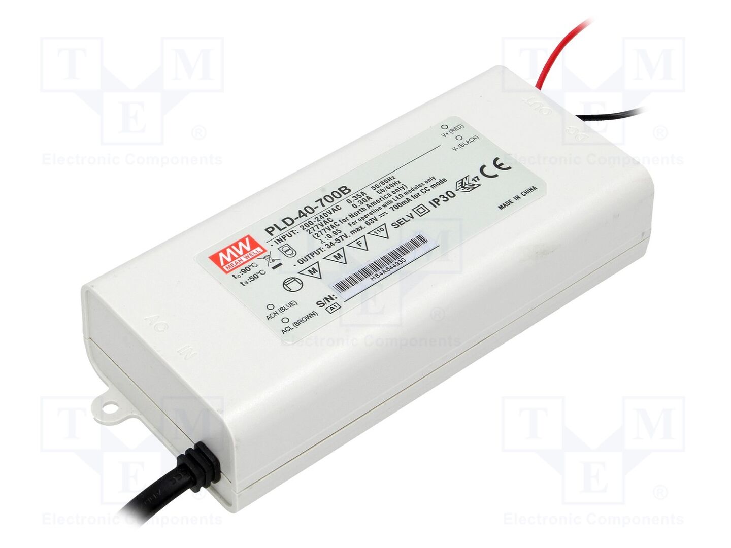 MEAN WELL PLD-40-700B LED-virtalähde 39,9W 700mA 34-57VDC