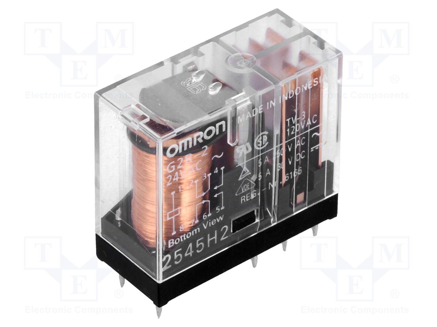 OMRON Electronic Components G2R-2-24AC Sähkömagneettinen rele 24VAC