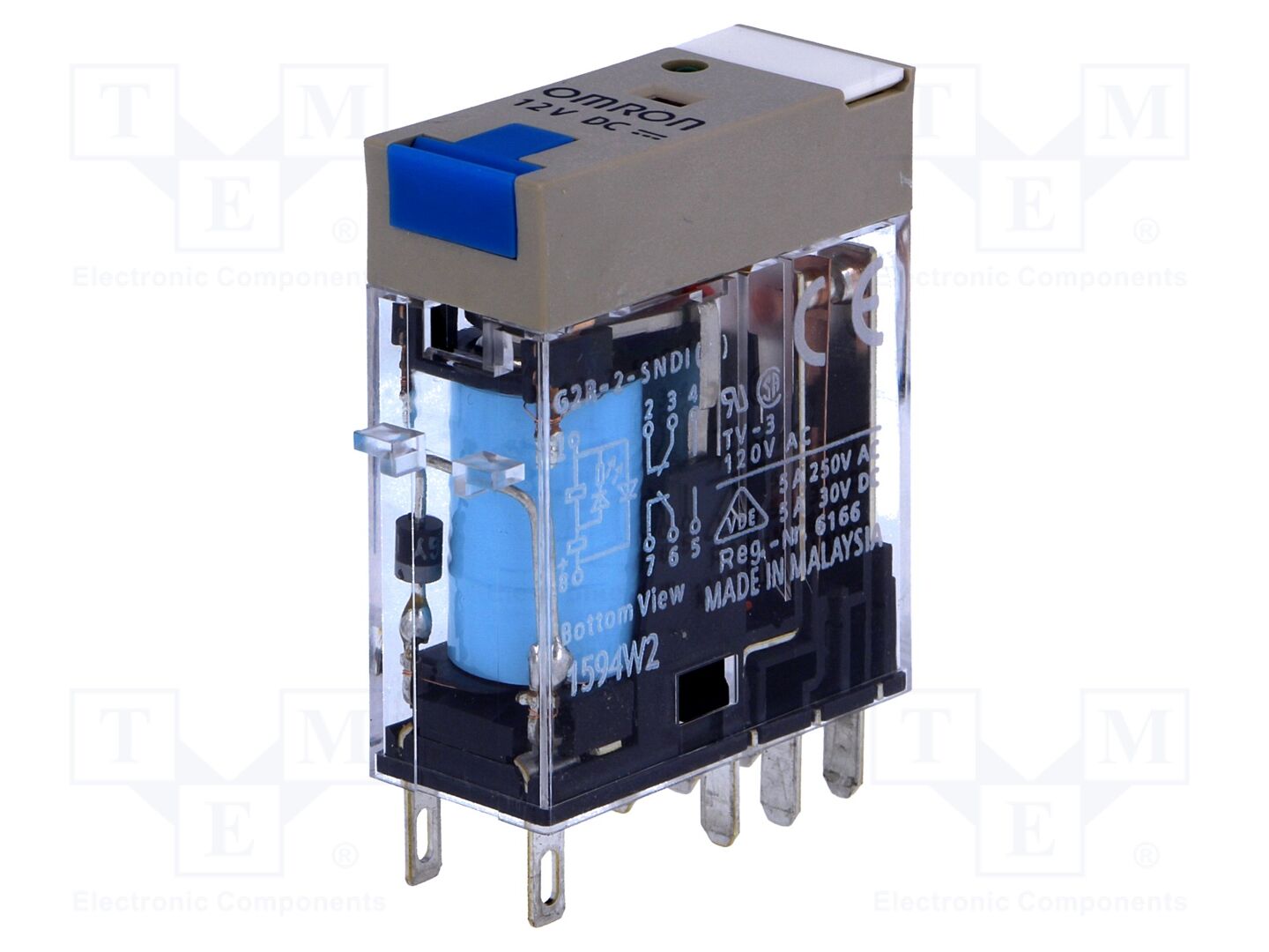 OMRON G2R-2-SNDI-12DC Sähkömagneettinen rele 12VDC