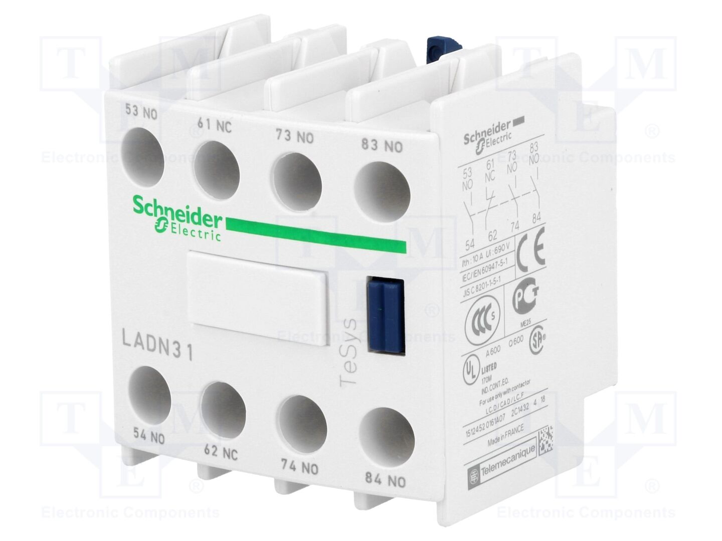 SCHNEIDER ELECTRIC LADN31 Apukosketin NC + NO x3