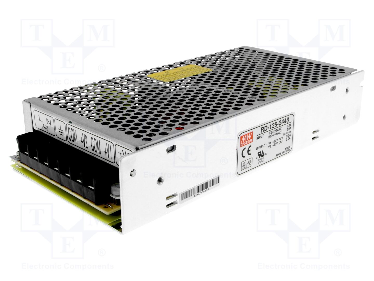 MEAN WELL RD-125-2448 Kytkinlähde 24VDC 144W DIN-kiskoon