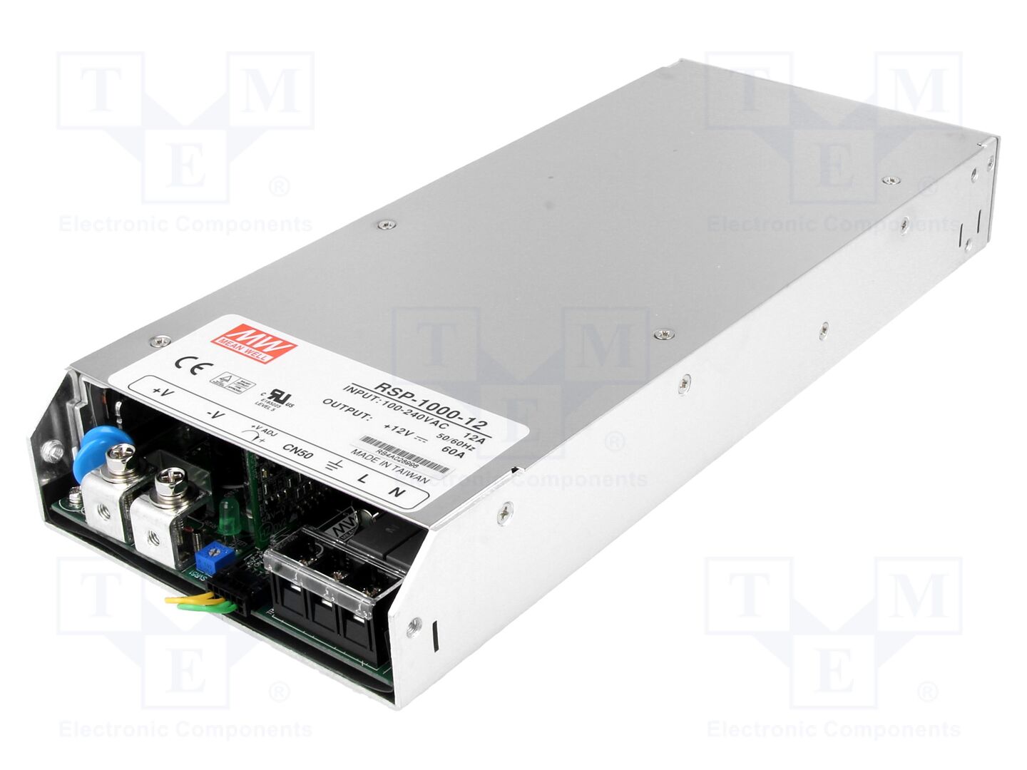 MEAN WELL RSP-1000-12 Sisäänrakennettu kytkentäsähkönsyöttö 12VDC 720W