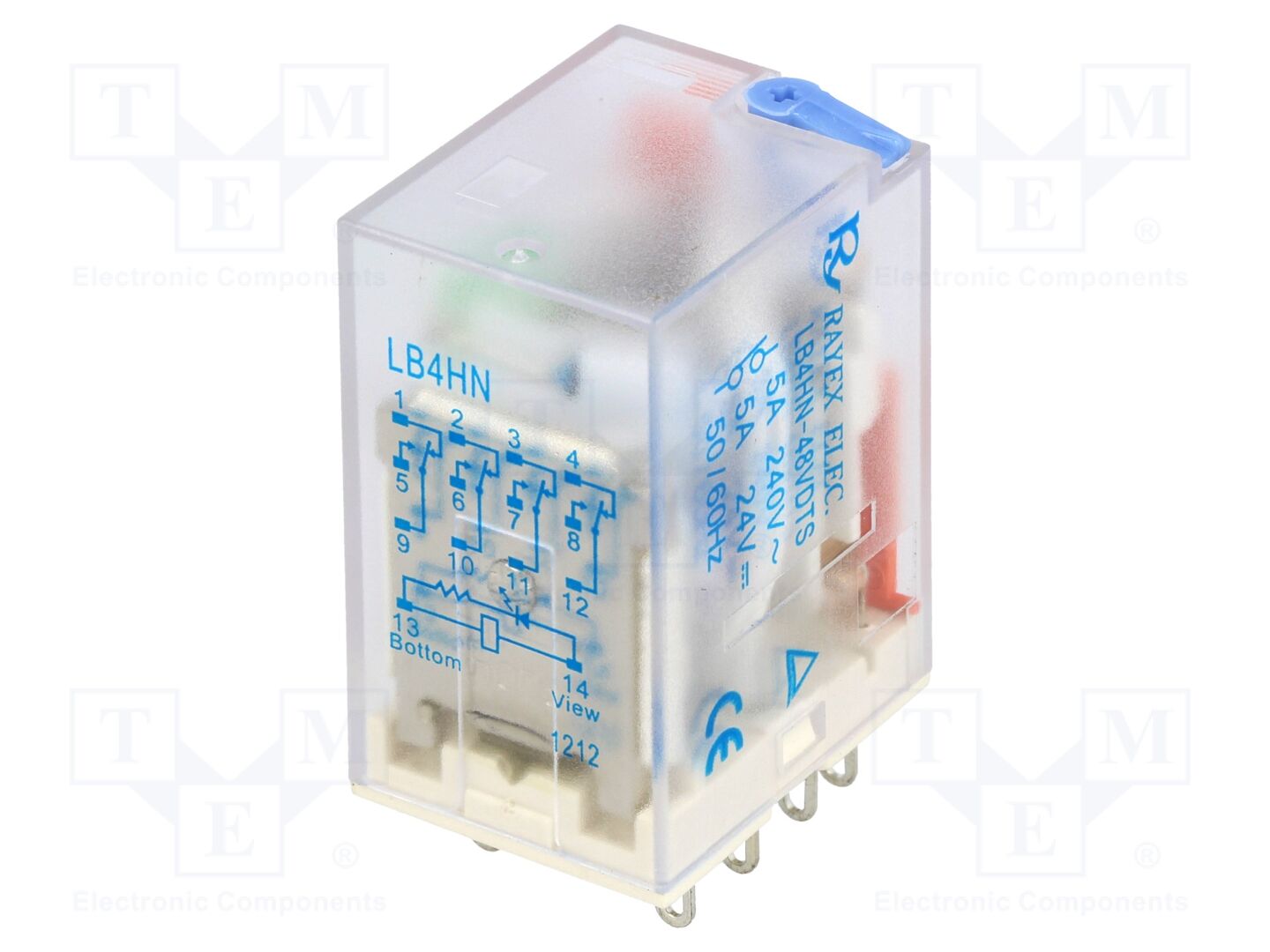 Recoy/RAYEX ELECTRONICS LB4HN-48DTS Sähkömagneettinen rele 48VDC