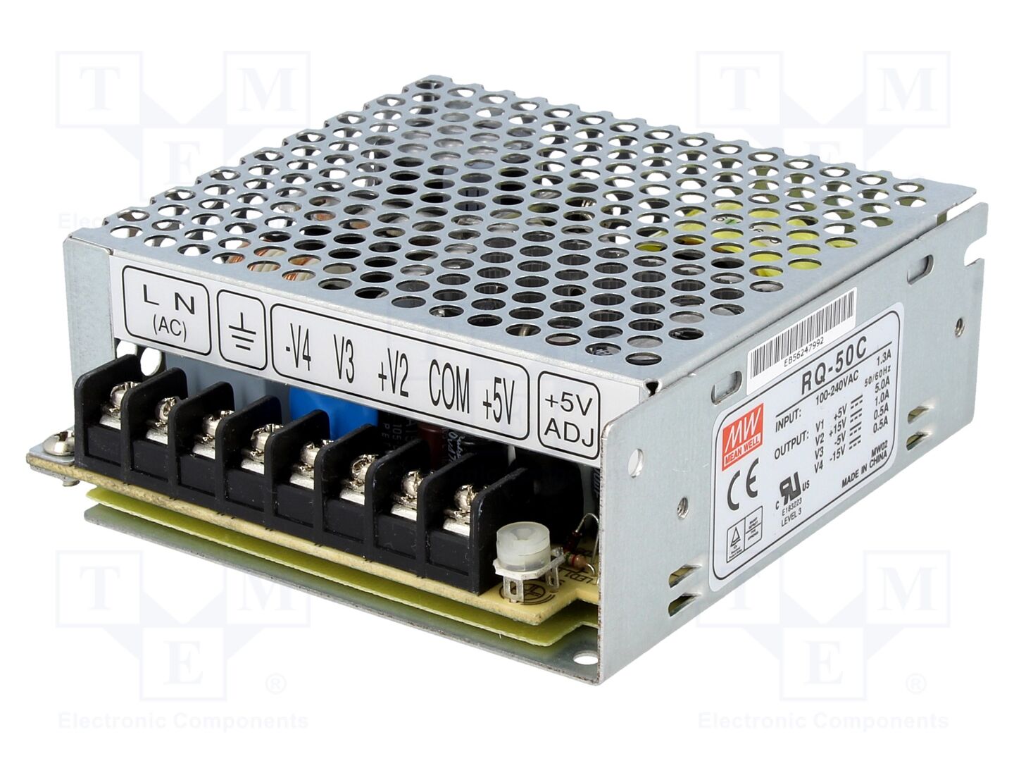 MEAN WELL RQ-50C Sisäänrakennettu kytkentävirtalähde 50W 5VDC