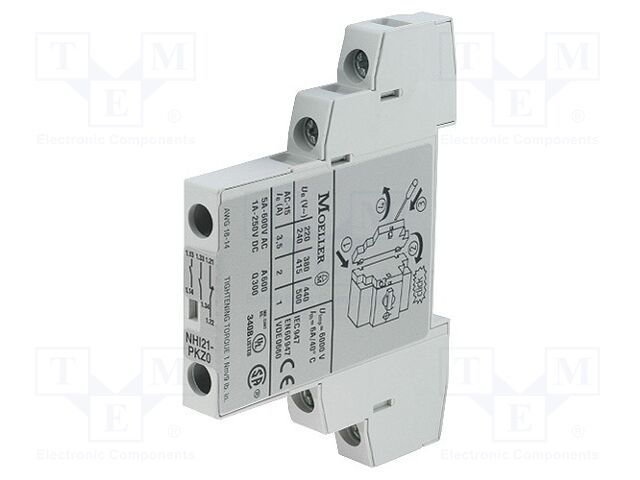 EATON ELECTRIC NHI21-PKZ0 Apukosketin NC,NO x2