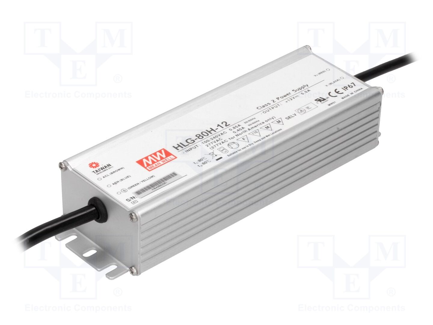 MEAN WELL HLG-80H-12 LED-virtalähde 60W 12VDC 5A