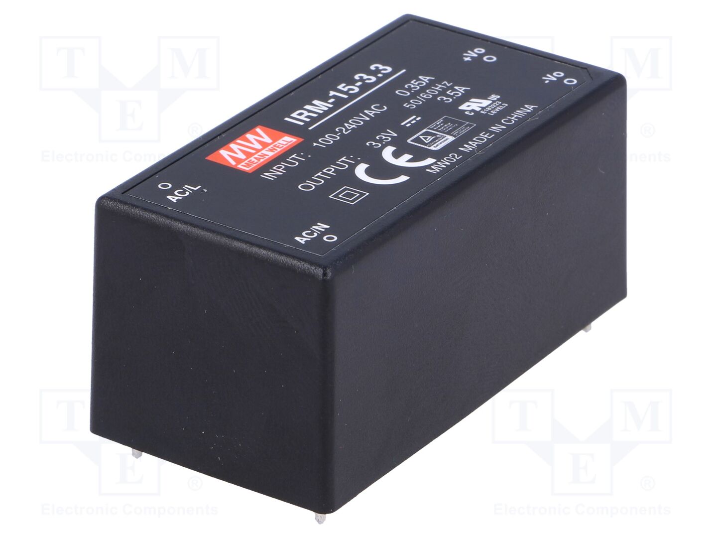 MEAN WELL IRM-15-3.3 AC/DC-muunnin 11.55W