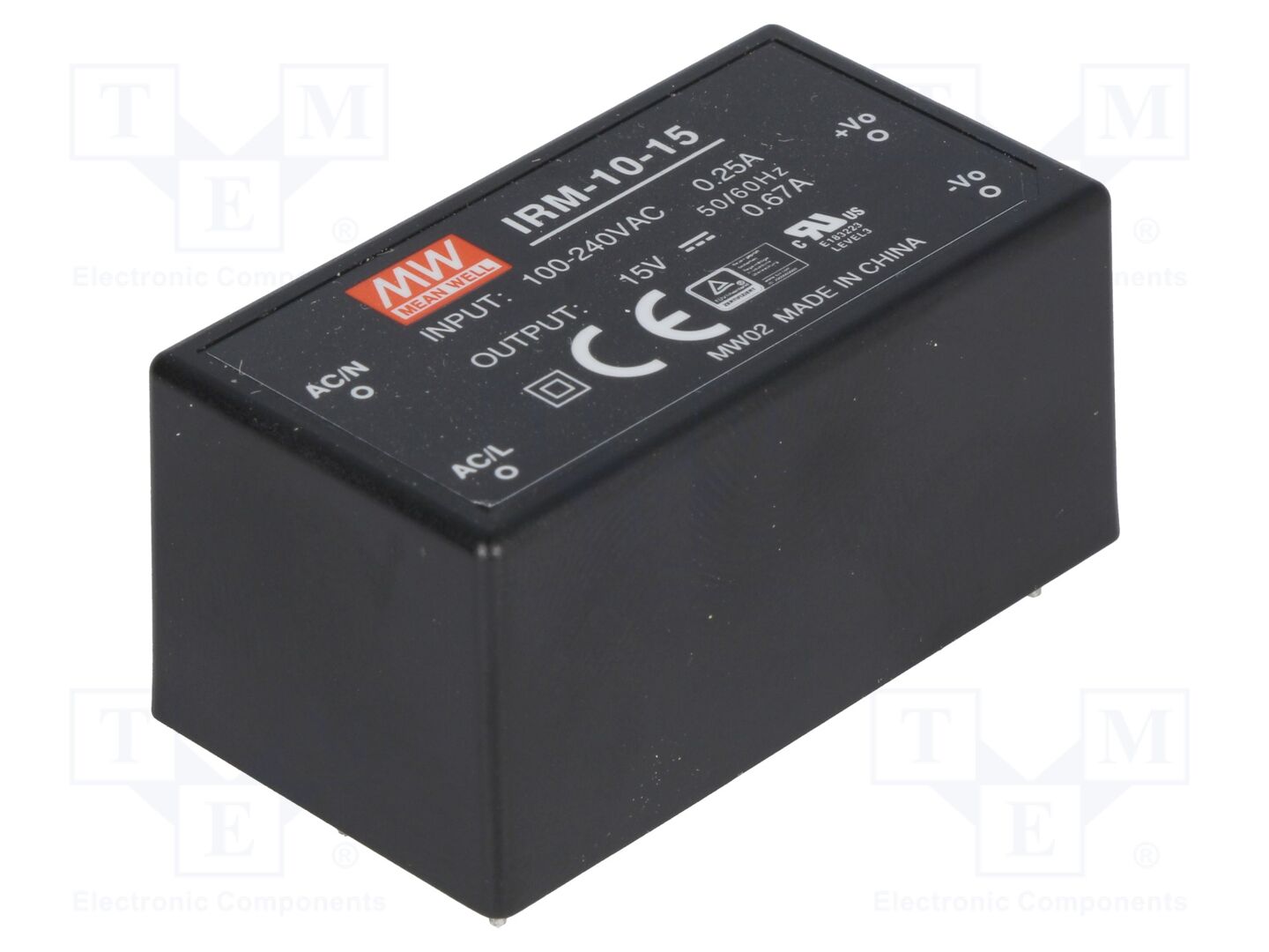 MEAN WELL IRM-10-15 PCB AC/DC muunnin 10.05W