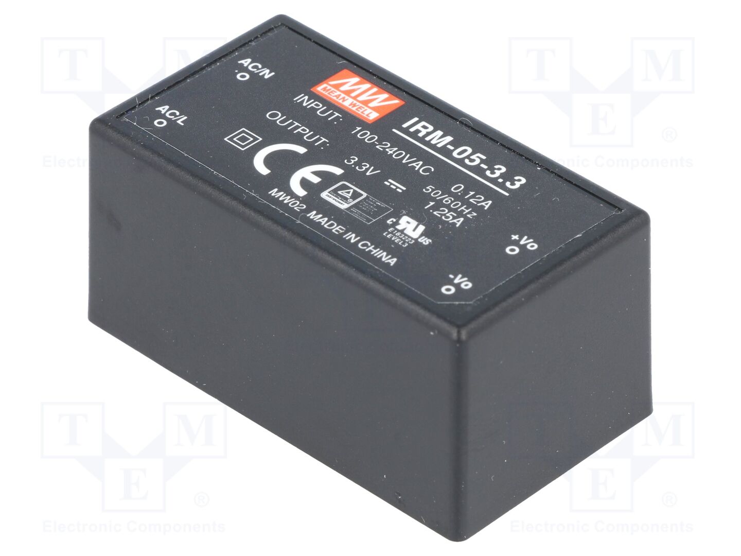MEAN WELL IRM-05-3.3 AC/DC-muunnin 4.125W