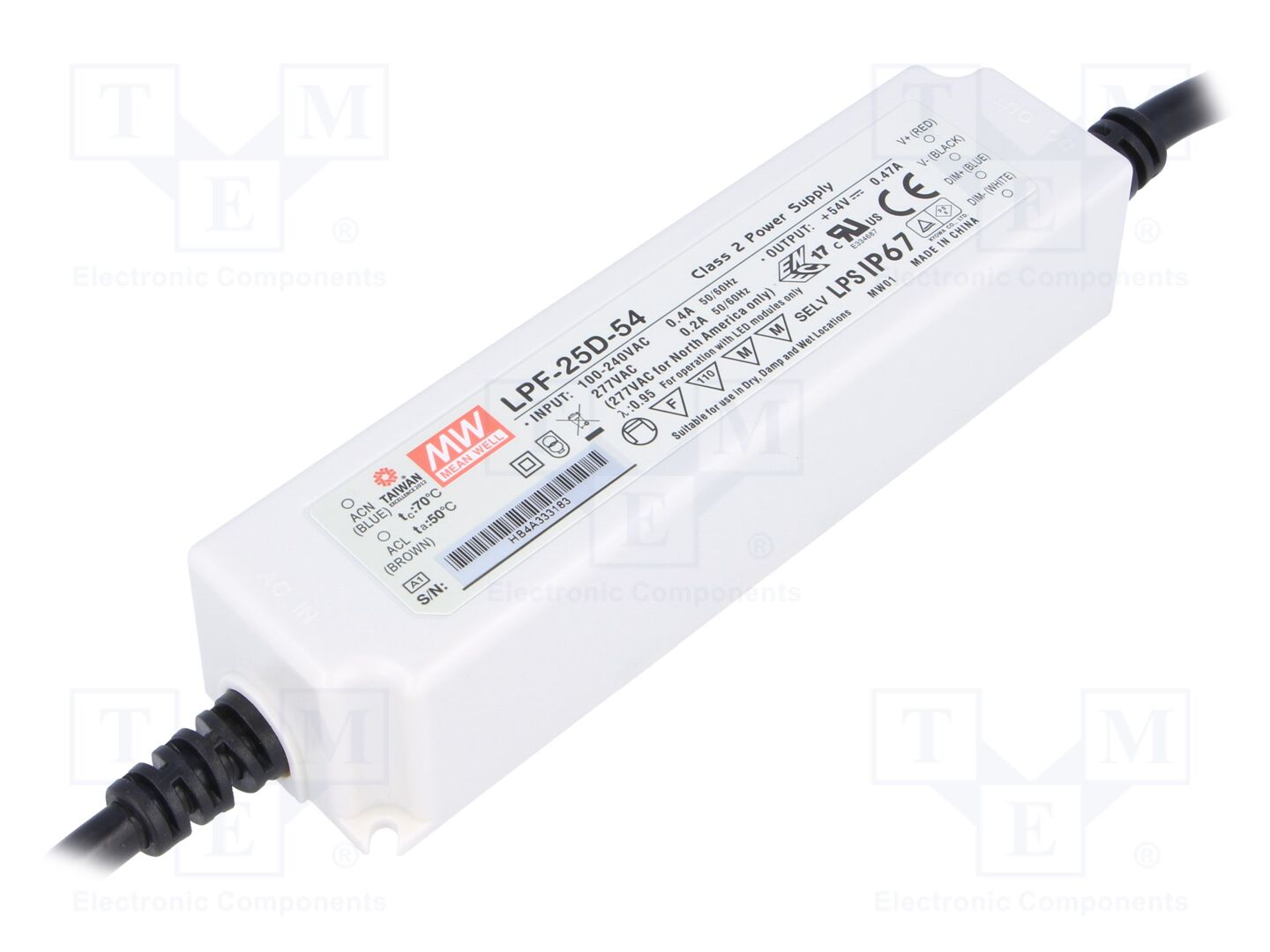 MEAN WELL LPF-25D-54 LED-virtalähde 25,38W 54VDC 0,47A