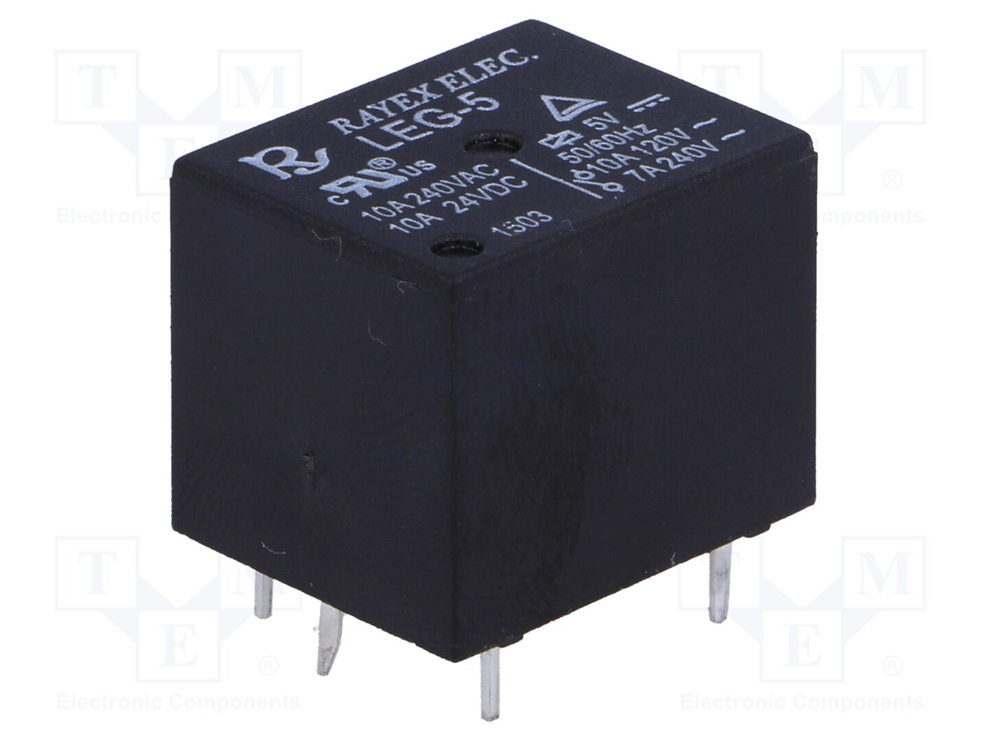 Recoy/RAYEX ELECTRONICS LEG-5 Sähkömagneettinen rele 5VDC (50 kpl erä)