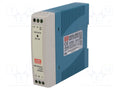 MEAN WELL MDR-10-15 DIN-kiskoon asennettava kytkentävirtalähde 10W 15VDC 0,67A