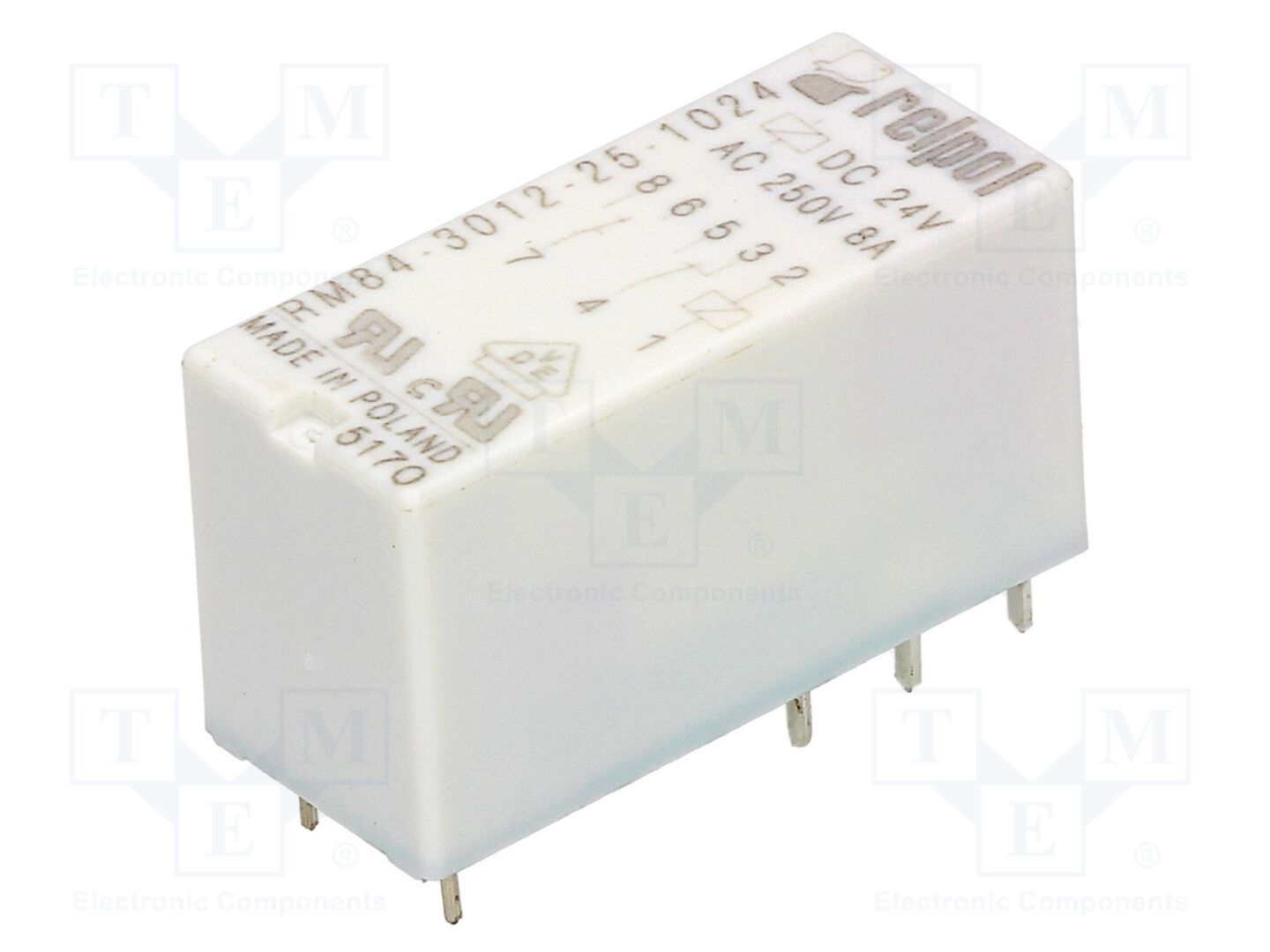 RELPOL RM84-3012-25-1024 Sähkömagneettinen rele 24VDC