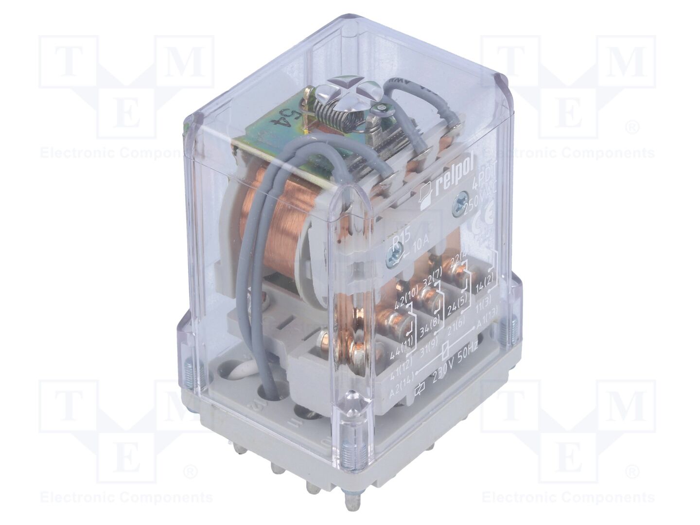 RELPOL R15-4P-230VAC Sähkömagneettinen rele 230VAC