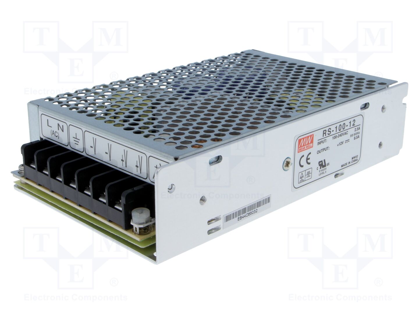 MEAN WELL RS-100-12 Sisäänrakennettu kytkentävirtalähde 100W 12VDC