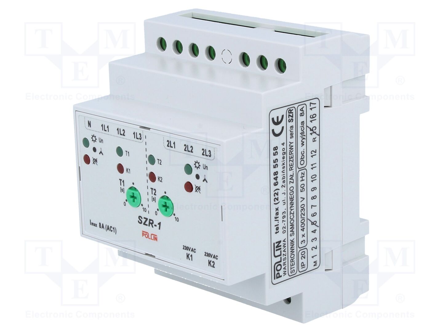 POLLIN SZR-1 Monitoring Relays DIN rail mounting