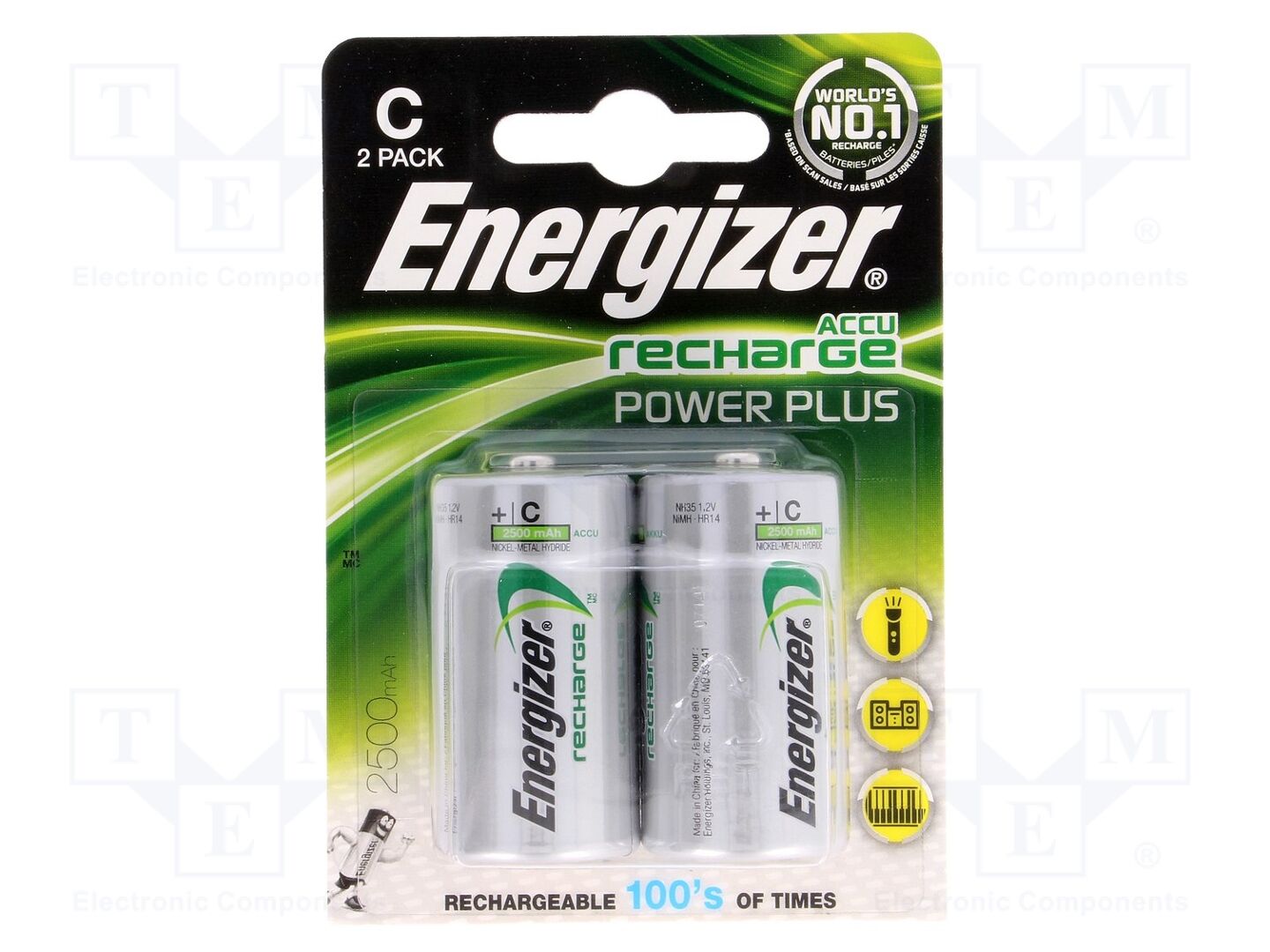 ENERGIZER ACCU-R14/2500/EG-B Ladattava akku Ni-MH C 2500mAh