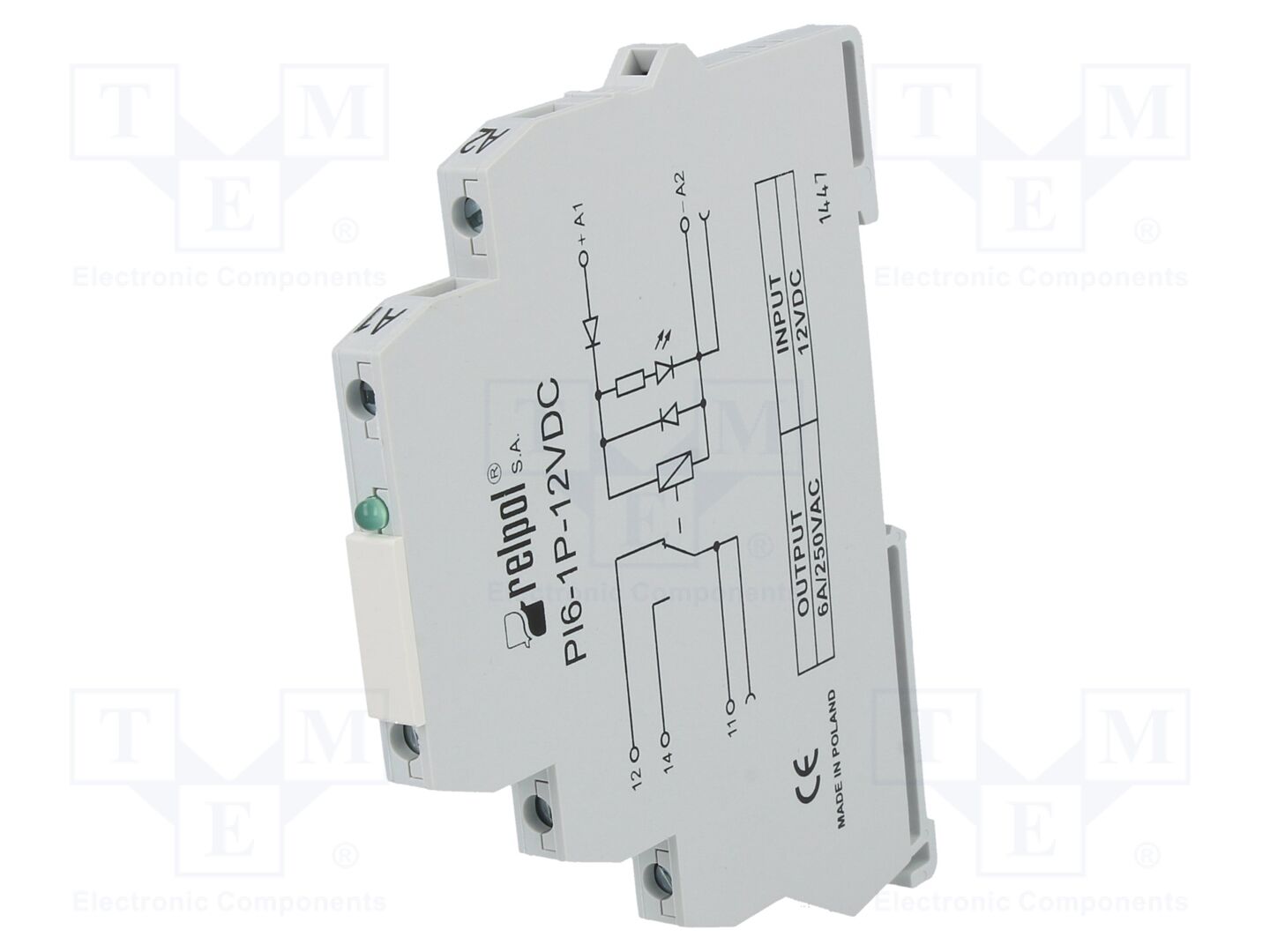 RELPOL PI61P12VDC Rajapintarele 12VDC
