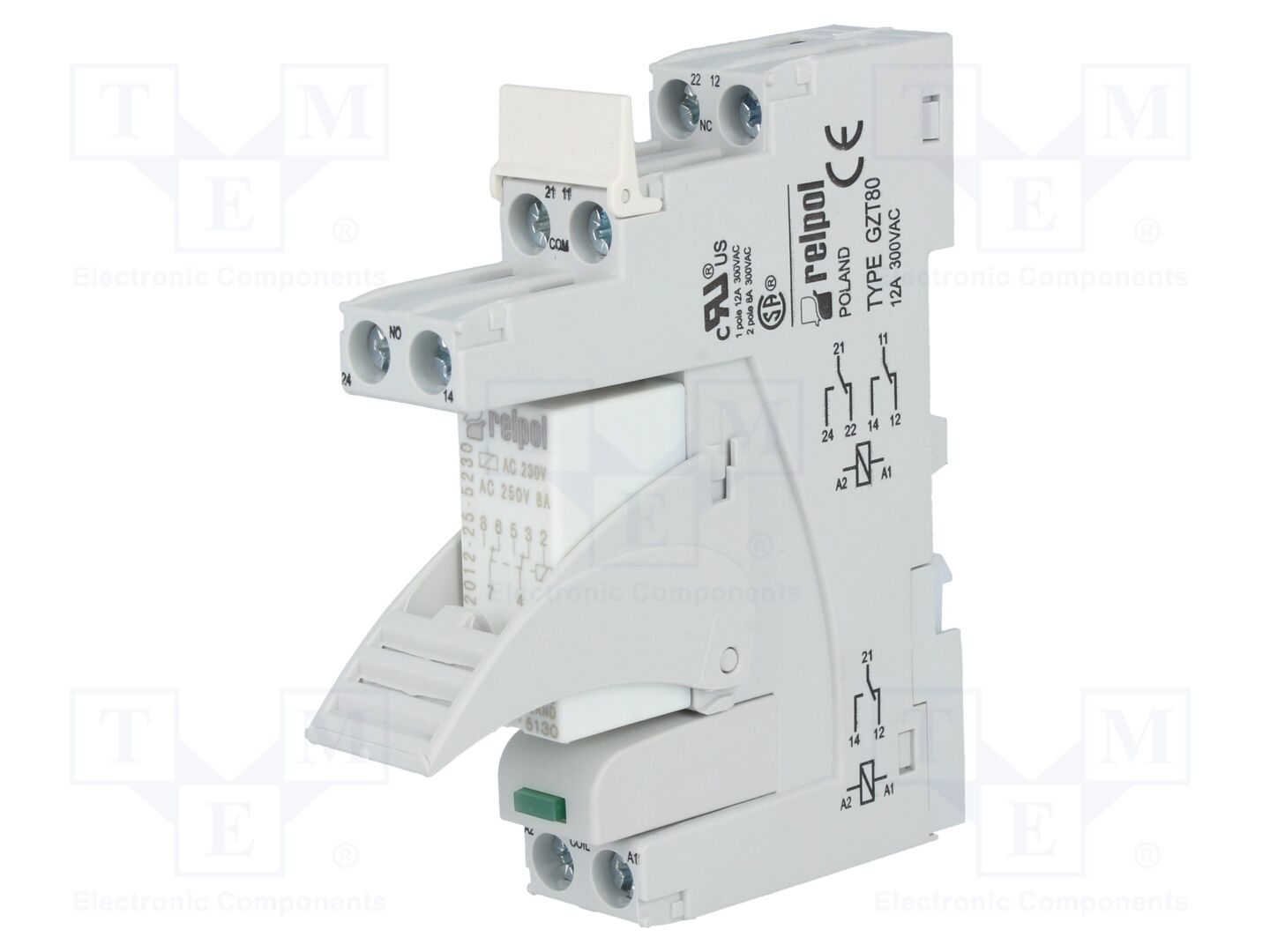 RELPOL PI84-230AC-M93G Liitäntärele 230VAC
